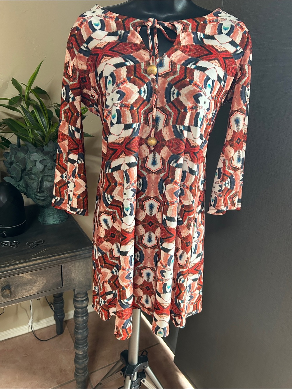 Women’s Deborah Viereck Dress with Rust Trim